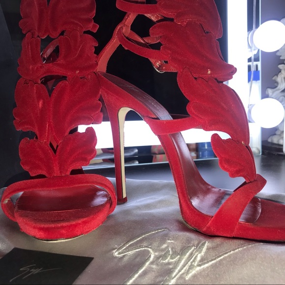 red giuseppe zanotti heels